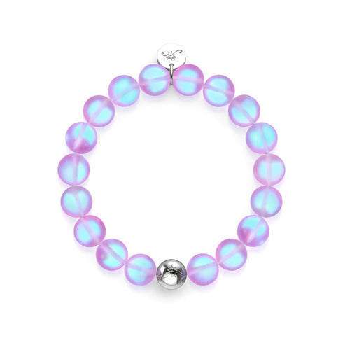 Lavendel | Silber | Meerjungfrau Glas Statement Armband